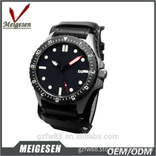 Custome Black Color Case Quartz Display Quartz Wrist Watch in Men's Watches